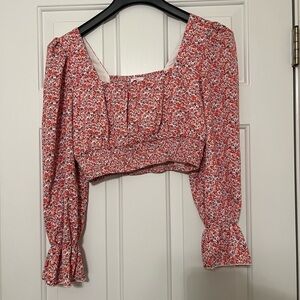 Floral Pink Women's Crop Top